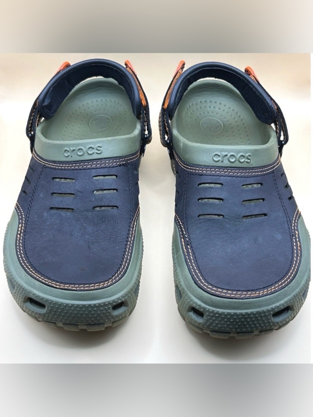 Crocs Yukon Sport Mens Clogs Mens Army Green Black 13